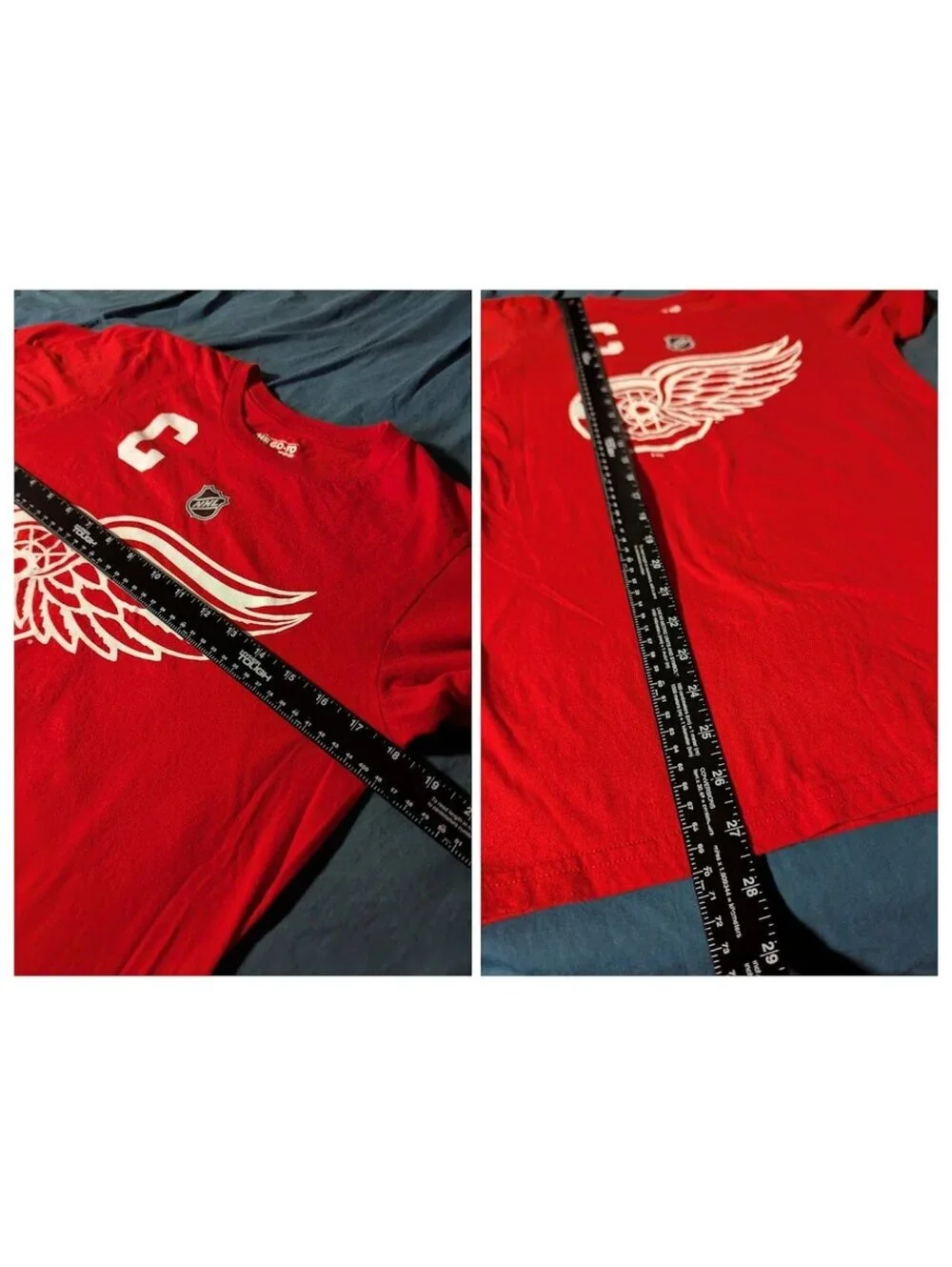 Adidas Detroit Red Wings Shirt Small S Henrik Zetterberg 40 NHL Hockey Go-To Tee
